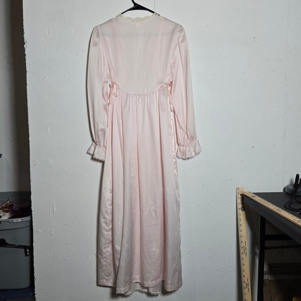 Vintage Barbizon Lace Nightgown Peignoir Slip Set M Coquette Dollette Romantic - Picture 4 of 14